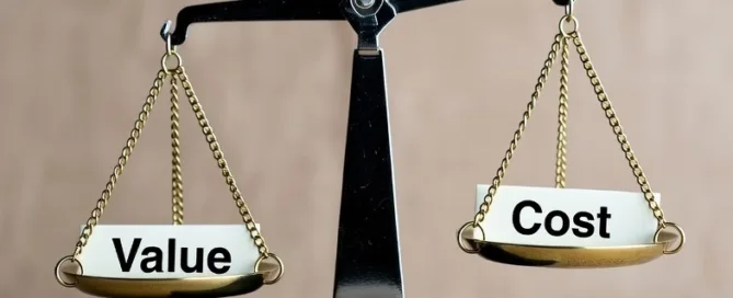 Scales, representing value over cot in commercial removals.